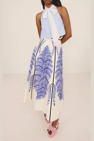 Giambattista Valli Printed Cotton Poplin Maxi Skirt