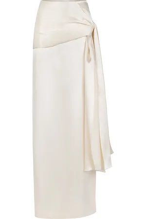 Heirlome Mila Draped Silk Maxi Skirt
