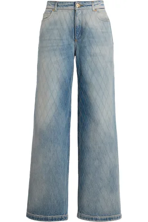 Balmain Quilted Rigid Straight-Leg Jeans