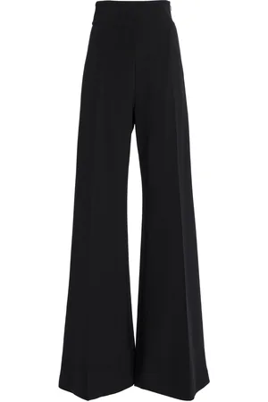 Carolina Herrera Bi-Stretch Wool Tailoring Wide-Leg Pants