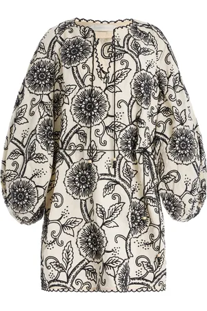 ZIMMERMANN Tallow Embroidered Linen Mini Dress