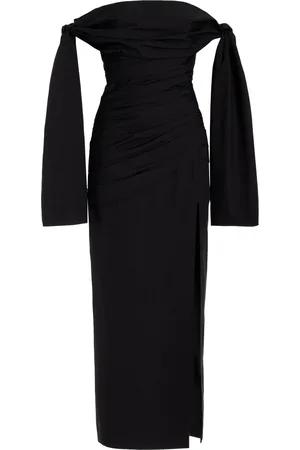 Carolina Herrera Off-The-Shoulder Stretch-Cotton Midi Dress