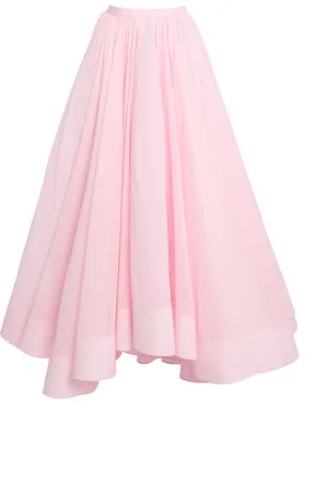 Giambattista Valli Gathered Cotton Voile Maxi Skirt