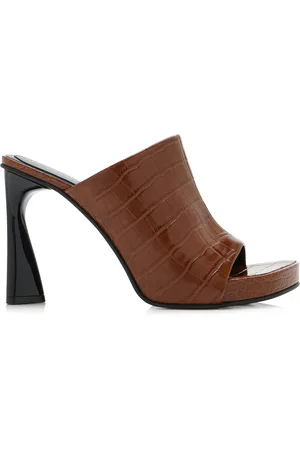 Stella McCartney Elsa Croc-Effect Vegan Leather Mules