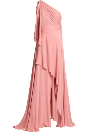 Elie saab Draped Silk Georgette Gown