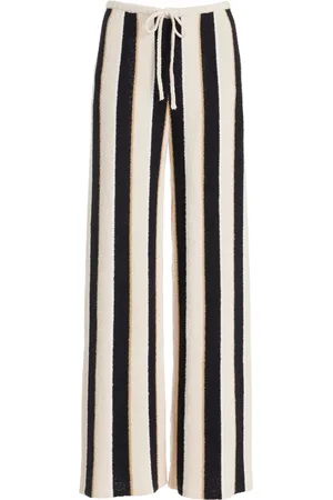 Zulu & Zephyr Striped Cotton-Linen Knit Pants