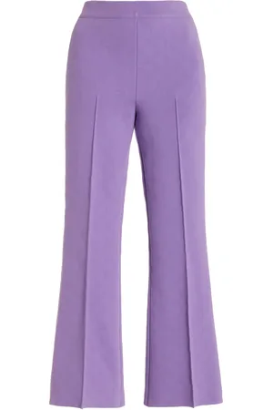 High Exclusive Kick Stretch-Cotton Knit Cropped Flared Pants