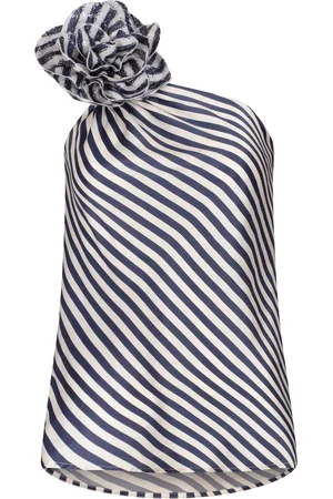 Silvia Tcherassi Sebastiana Single-Shoulder Silk-Blend Top