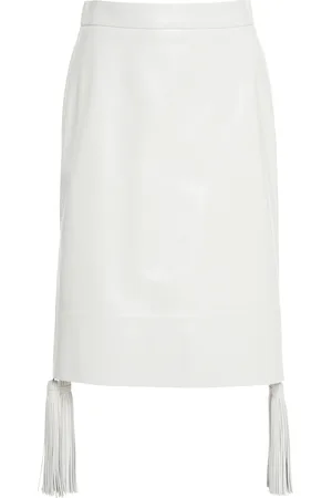 Bottega Veneta Leather Midi Skirt