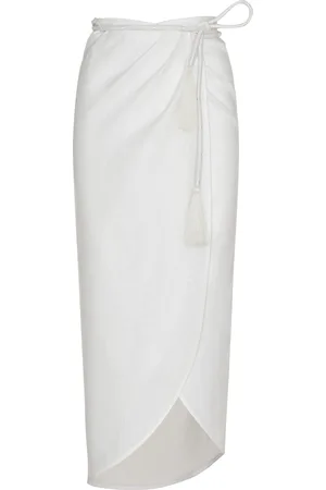 Andres Otalora Aquí Conmigo Tassel-Detailed Linen Wrap Skirt