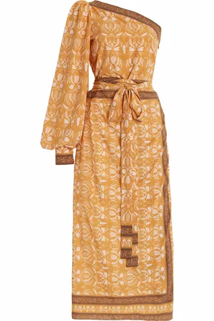 Andres Otalora Exclusive Abril Asymmetric Pareo Midi Dress