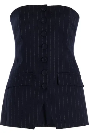 Favorite Daughter The Phoebe Pinstroped Bustier Top