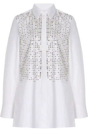 16Arlington Marly Embellished Cotton Shirt