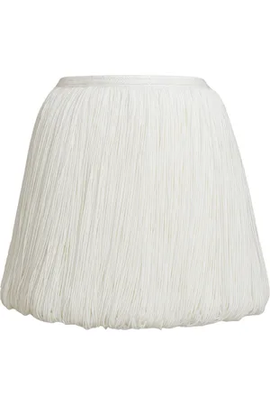 Alaïa Belted Fringed Wool-Blend Mini Skirt