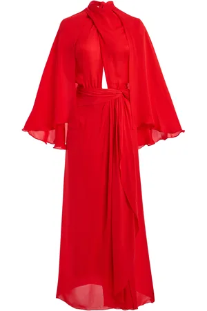 JOHANNA ORTIZ Cape Town Draped Silk Maxi Dress