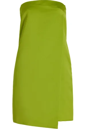 Serafini Strapless Duchess Satin Mini Dress