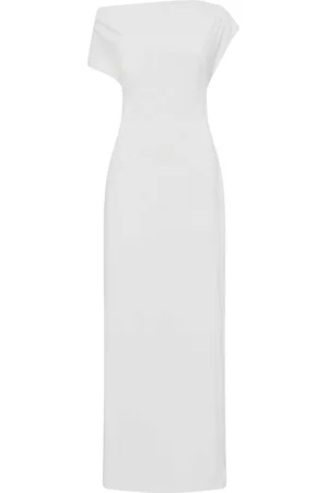 St Agni Asymmetric Jersey Maxi Dress