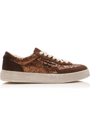 Ghoud Lido Glittered Suede Sneakers