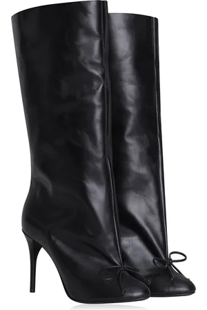 Alaïa Wide Leather Knee Boots