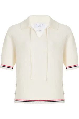 Thom Browne Wool-Blend Polo Top