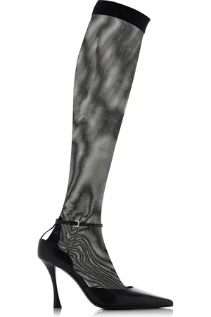 Givenchy Show Stocking-Detailed Leather Pumps