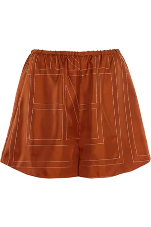 Totême Monogram Silk Shorts