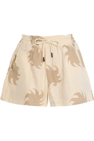 Oas Exclusive Hazel Ember Drizzle Linen Shorts