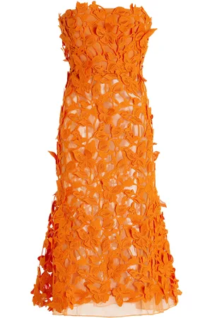 Simkhai Fleurella Floral Guipure Lace Midi Dress