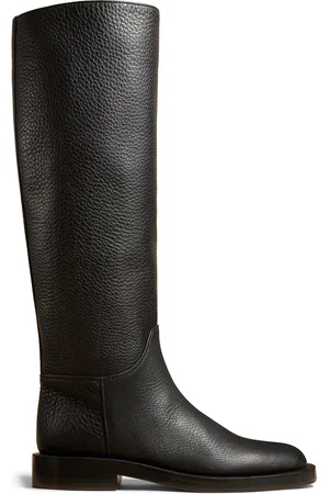 Khaite Flint Leather Knee Boots