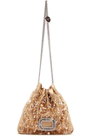 Roger Vivier Pilgrim Crystal-Embellished Satin Mini Bag