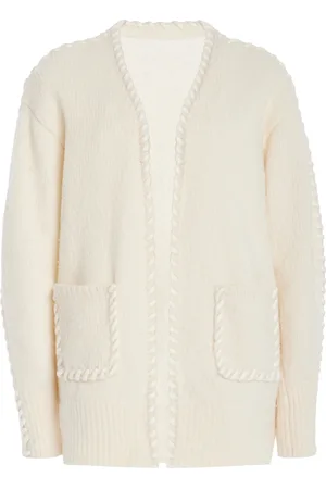 AISLING CAMPS Whip-Stitched Wool-Blend Knit Cardigan