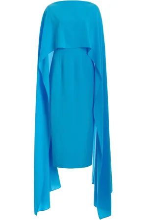 Roksanda Elina Cape-Detailed Bonded Crepe Maxi Dress