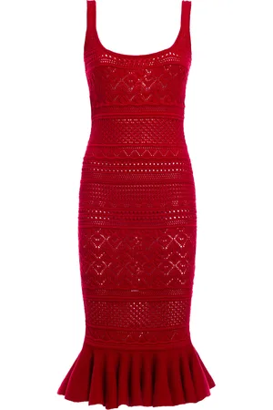 Des Phemmes Crocheted-Cotton Midi Dress