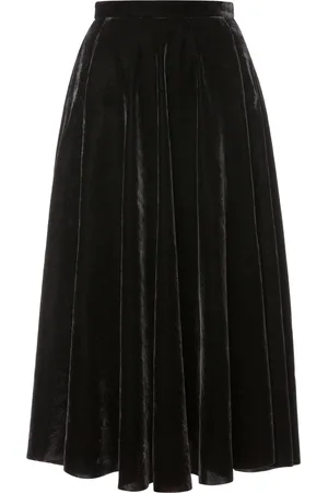 LENA HOSCHEK Heritage Velvet Midi Skirt