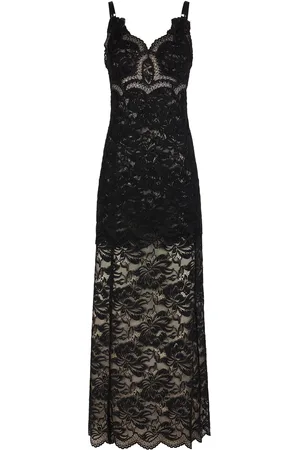 Paco rabanne Scalloped Lace Maxi Dress