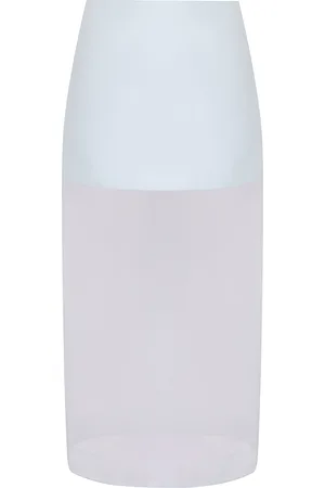 ZIMMERMANN Crush Layered Silk Midi Skirt