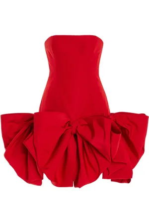 Carolina Herrera Bow-Detailed Silk Mini Dress