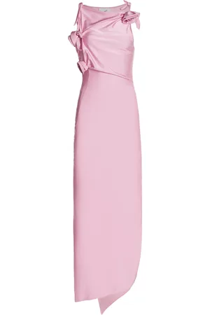 COPERNI Asymmetric Rosette-Detailed Satin Gown