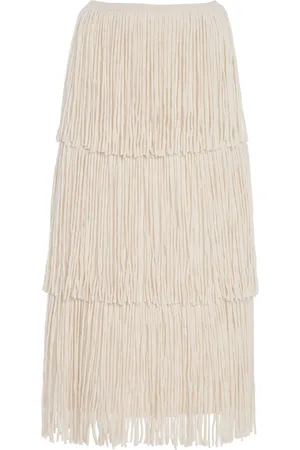 Lisa Yang Isa Fringed Cashmere Maxi Skirt