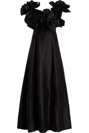 AJE Etta Ruffled Linen-Blend Midi Dress