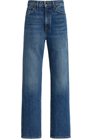 Khaite Abigail Cropped Rigid High-Rise Straight-Leg Jeans