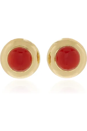 VALÉRE Briller Jade 22K Gold-Plated Earrings