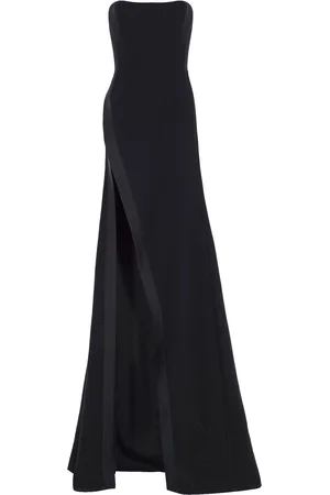 Ilkyaz Ozel Nefertiti Satin-Trimmed Crepe Maxi Dress