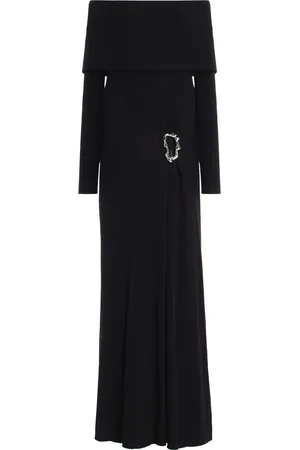 Anna Quan Phoebe Off-The-Shoulder Knit-Cotton Maxi Dress