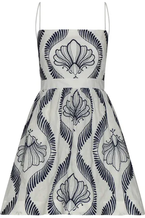 Andres Otalora Mi Recuerdo Embroidered Linen Mini Dress