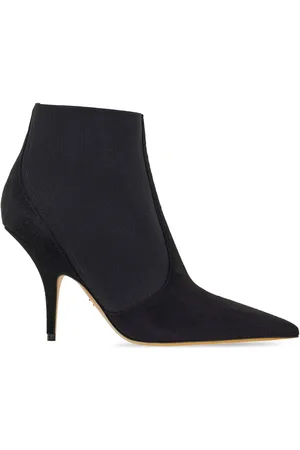 Salvatore Ferragamo Fixie Stretch-Knit Suede Ankle Boots
