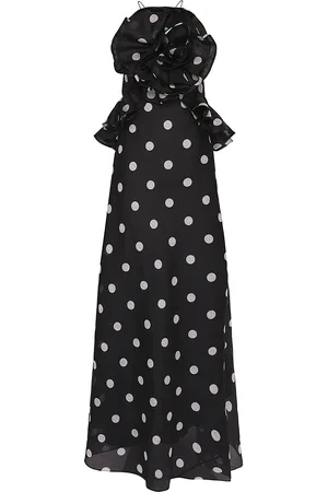 ZIMMERMANN Crush Rosette Polka-Dot Linen-Silk Maxi Dress