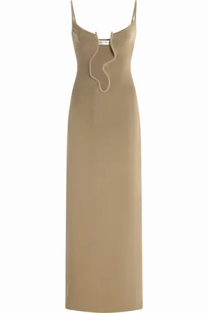 CHRISTOPHER ESBER Salacia Wire Knit Maxi Column Dress