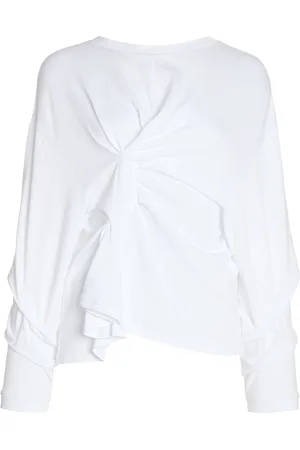 A.W.A.K.E. MODE Organic Cotton Open-Back Knotted Jersey Top