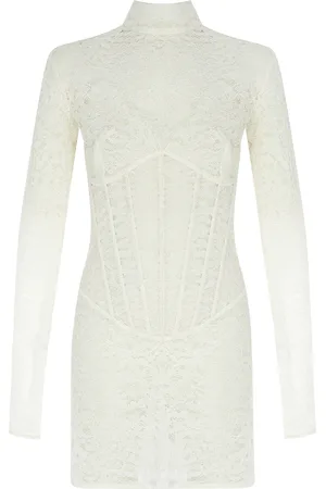 Ilkyaz Ozel Isadora Corseted Lace Mini Dress